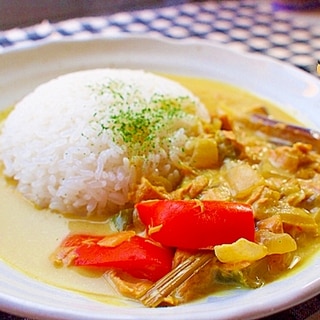 缶詰で作る♪ツナのタイカレー